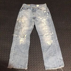 Abercrombie 32x30 distressed style jeans boot cut